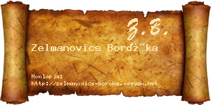 Zelmanovics Boróka névjegykártya